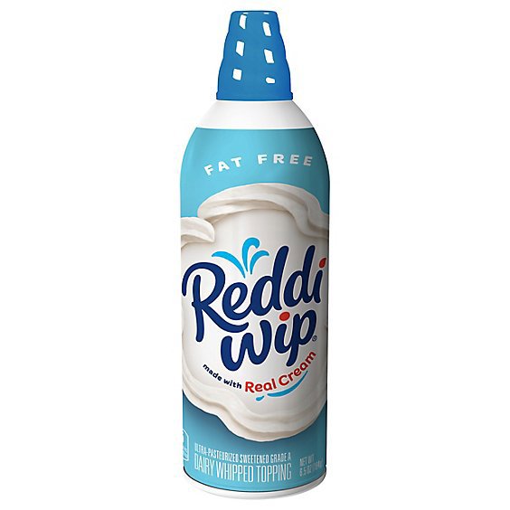 Reddi Wip Fat Free Whipped Topping Made With Real Cream Spray Can - 6.5 Oz