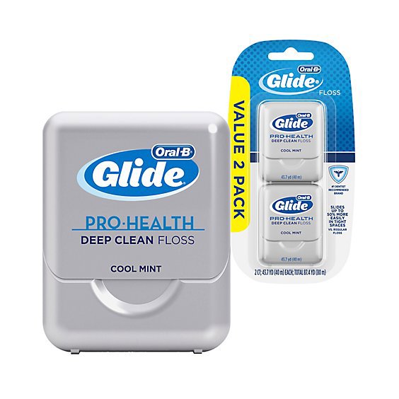 Oral-B Glide Pro-Health Deep Clean Cool Mint Dental Floss Value Pack - 2 Count