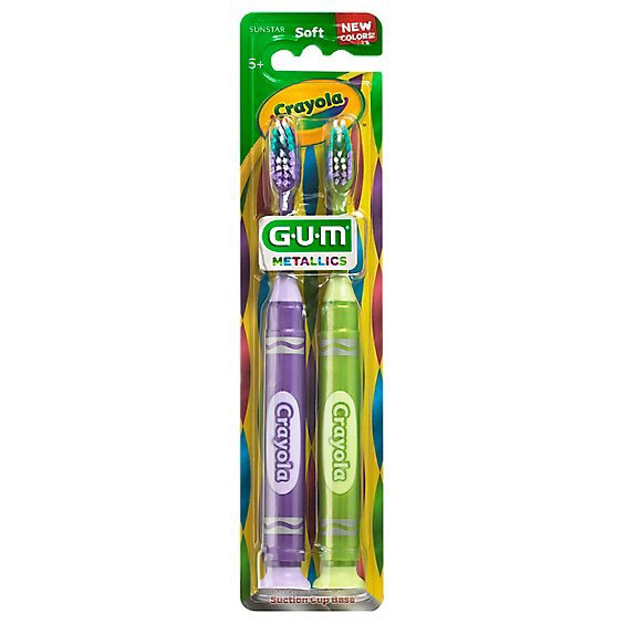 GUM Toothbrush Crayola Soft - 2 Count