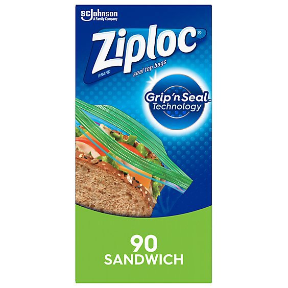 Ziploc Sandwich Bags With Grip N Seal Technology - 90 Count