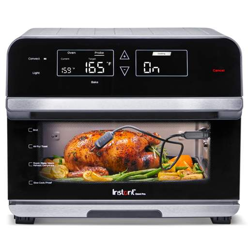 What materials are Instant Brands Instant Omni Pro Air Fryer Toaster Ovens  made of?