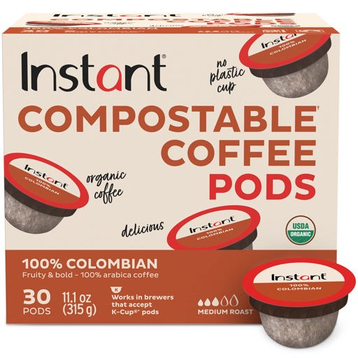 Instant Compostable Coffee Pods Columbian Blend