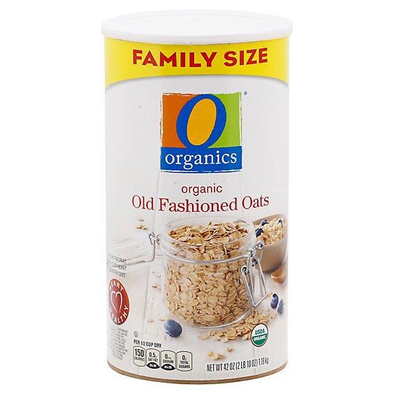 O Organics Oatmeal Old Fashion Family Size - 42 Oz