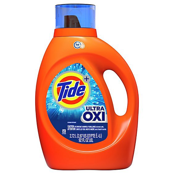 Tide Ultra Oxi Liquid Laundry Detergent HE Compatible 59 Loads - 92 Fl. Oz.