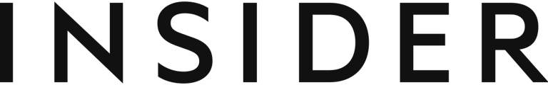 the word insider is written in black on a white background