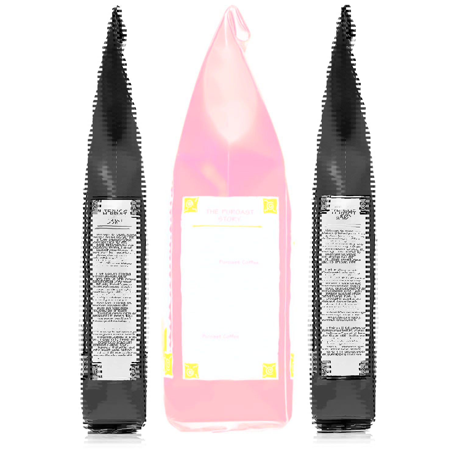 the back of a bag of puroast coffee beans