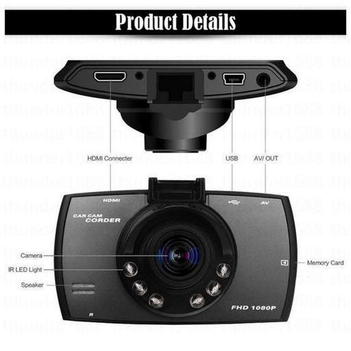a product details page for a car camcorder