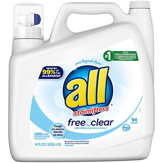 all Free Clear For Sensitive Skin Liquid Laundry Detergent - 141 Fl. Oz.