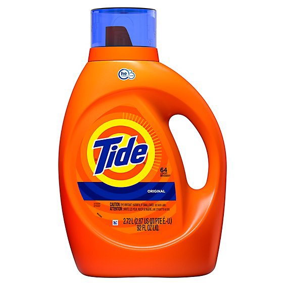 Tide Liquid Laundry Detergent Original HE Compatible 64 Loads - 92 Fl. Oz.