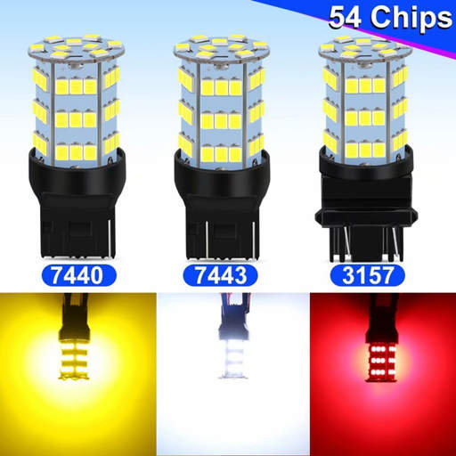 T20 7443 7440 W21W W21/5W T25 3157 P27/7W LED Car Light Bulbs Turn Signal Lamp Reverse White Red Yellow