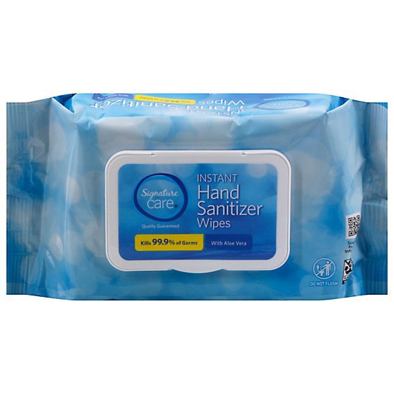 Signature Care Hand Sanitizer Wipes - 80 Count