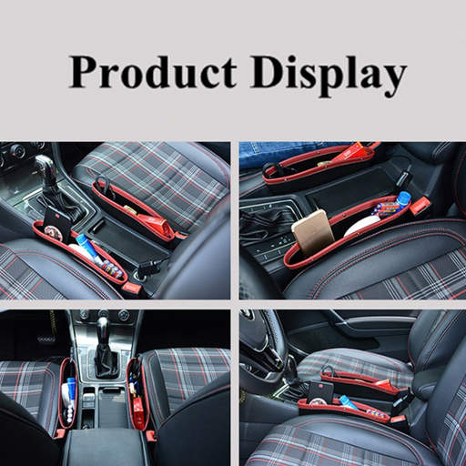 a product display of a car seat organizer