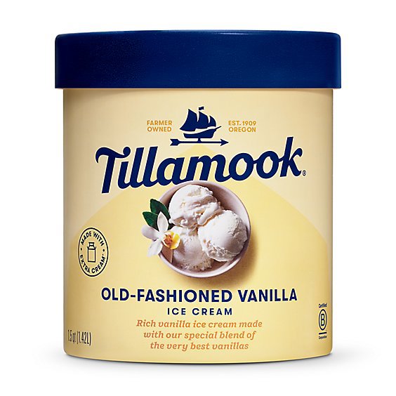 Tillamook Old-Fashioned Vanilla Ice Cream - 48 Oz