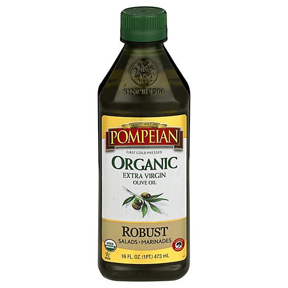 Pompeian Olive Oil Organic Extra Virgin Full-Bodied Flavor - 16 Fl. Oz.