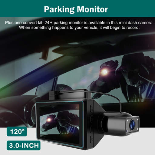 an ad for a parking monitor with a man taking a picture