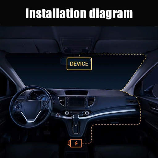 a diagram showing how to install a device in a car