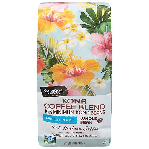 Signature SELECT Coffee Whole Bean Medium Roast Kona Blend - 11 Oz