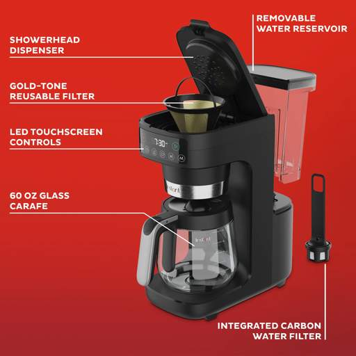 What happens when the water tank is empty or nearly out of water on Instant  Solo Coffee Maker?