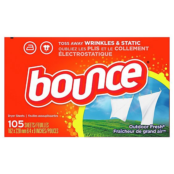 Bounce Outdoor Fresh Dryer Sheets - 105 Count