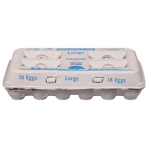 Lucerne Eggs Large Grade A Family Pack - 18 Count