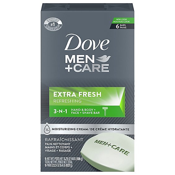 Dove Men+Care Body + Face Bar Extra Fresh - 6-4 Oz