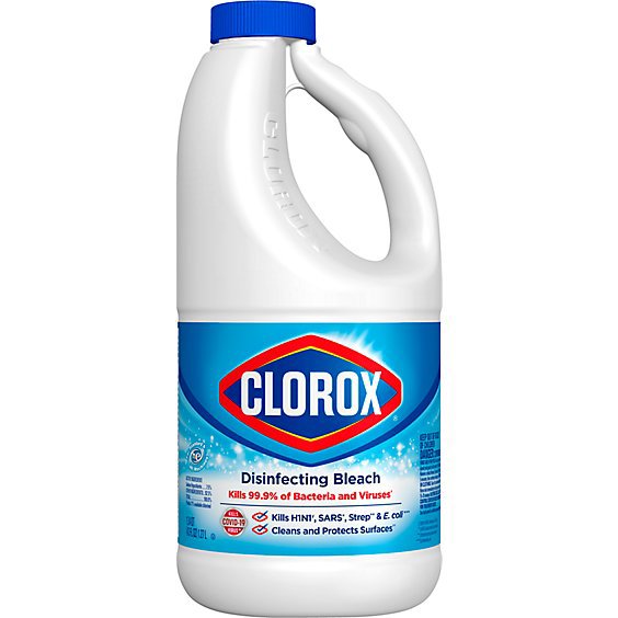 Clorox Regular Concentrated Formula Disinfecting Bleach Bottle - 43 Oz