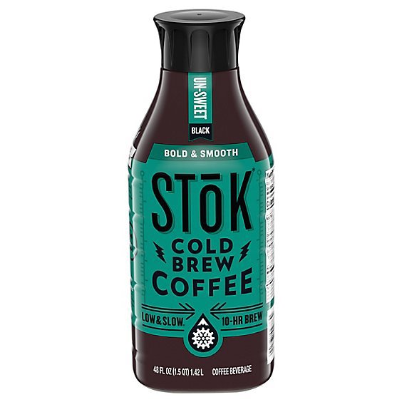 Stok Cold Brew Coffee Black Unsweetened - 48 Fl. Oz.