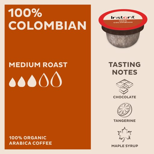 Instant Compostable Coffee Pods Columbian Blend