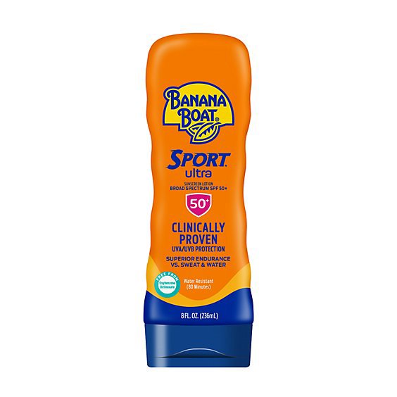 Banana Boat Ultra Sport Performance Broad Spectrum SPF 50 Sunscreen Lotion - 8 Oz