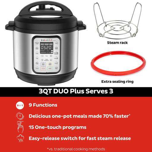 What precautions should I take while using the power cord of Instant Pot  Duo Plus, 6-Quart Whisper Quiet 9-in-1 Electric Pressure Cooker?