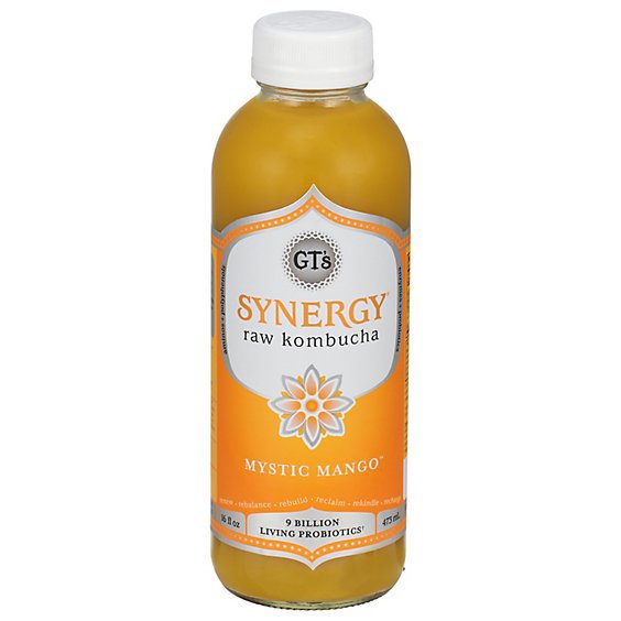 GT's Synergy Mystic Mango Kombucha - 16 Fl. Oz.