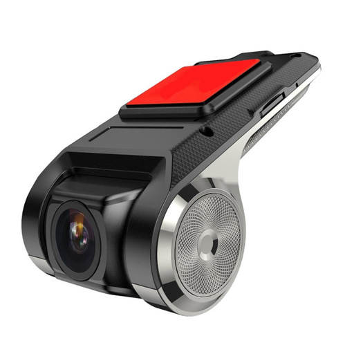 a car camera with a red sticker on it