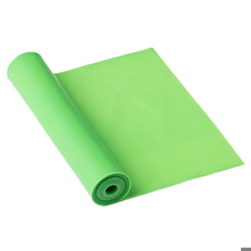 a roll of green rubber on a white background