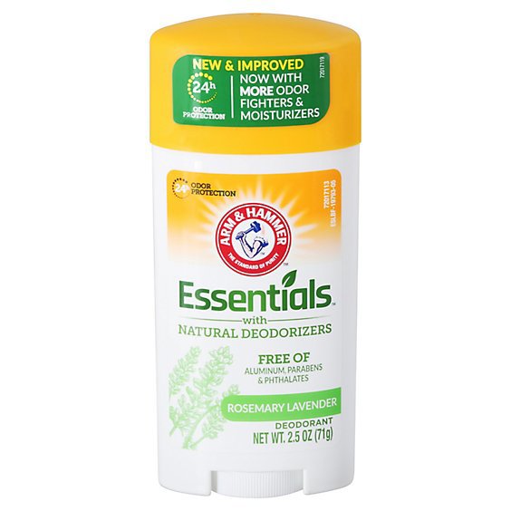 ARM & HAMMER Essentials Deodorant Solid Fresh Rosemary Lavender - 2.5 Oz