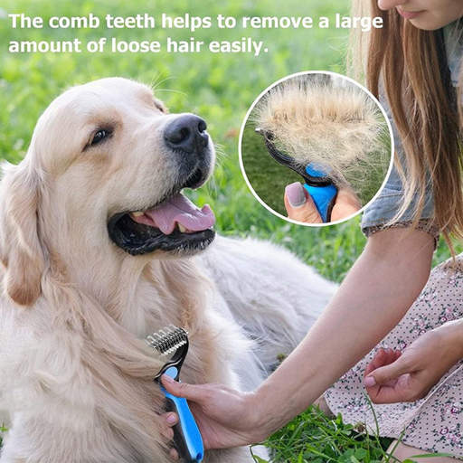 the comb teeth helps to remove a large amount of loose hair easily