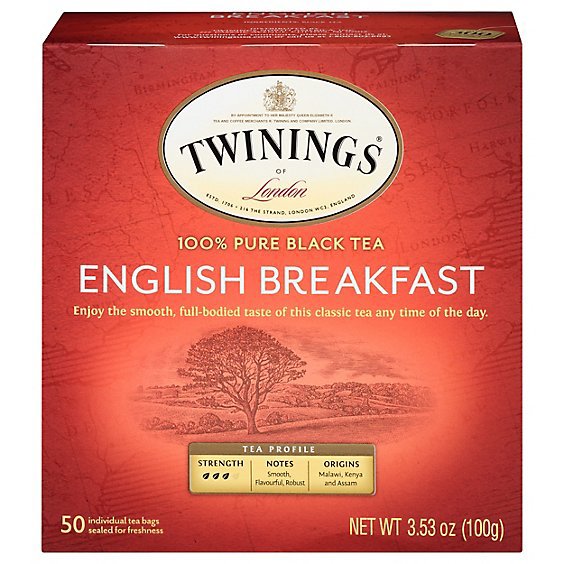 Twinings of London Black Tea English Breakfast - 50 Count