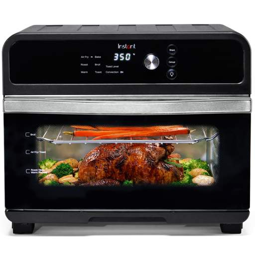 Is there a troubleshooting section in the user manual for the Instant Omni Air  Fryer Toaster Oven Combo 19 QT/18L?