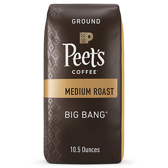 Peet's Coffee Big Bang Medium Roast Ground Coffee Bag - 10.5 Oz