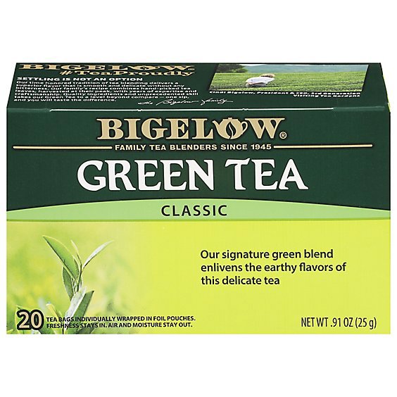 Bigelow Green Tea Bags Classic 20 Count - 0.91 Oz