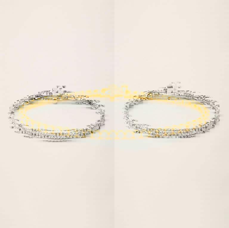 18k Solid Gold Dalton Diamond Tennis Bracelet