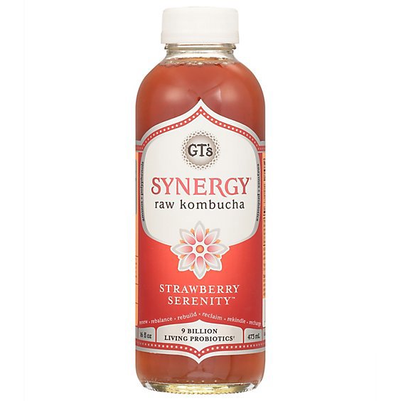 GT's Synergy Strawberry Serenity Kombucha - 16 Fl. Oz.