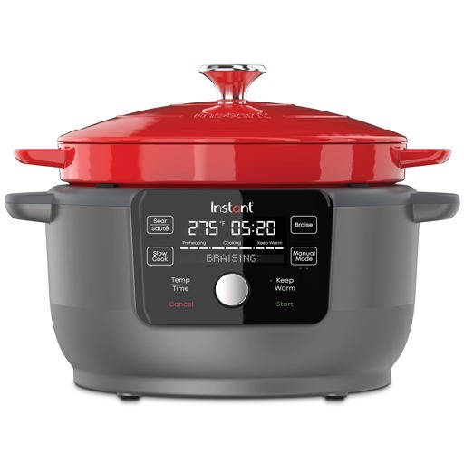 Instant Pot 6-Quart 1500W Electric Round Dutch Oven - Red