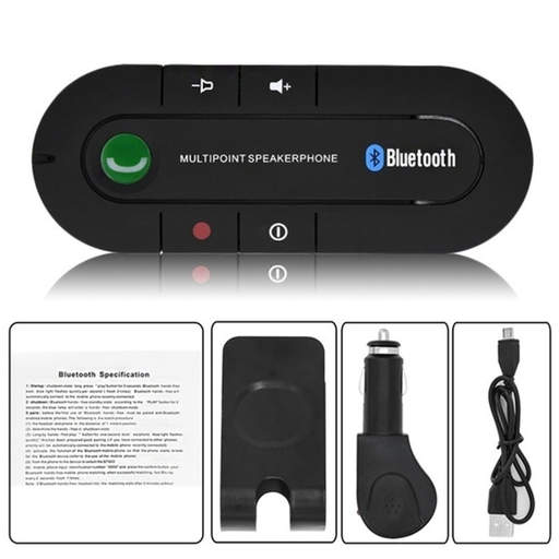 a multipoint speakerphone with bluetooth written on it