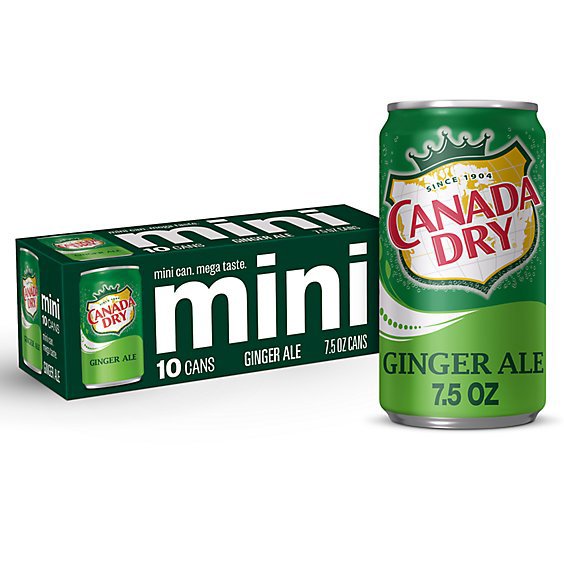 Canada Dry Ginger Ale Soda In Can - 10-7.5 Fl. Oz.