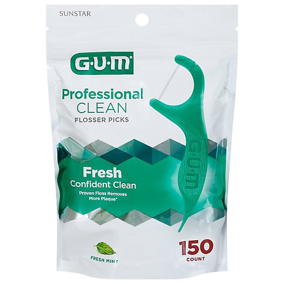 Gum Professional Clean Flosser - 150 CT