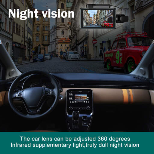 the car lens can be adjusted 360 degrees infrared supplementary light truly dull night vision