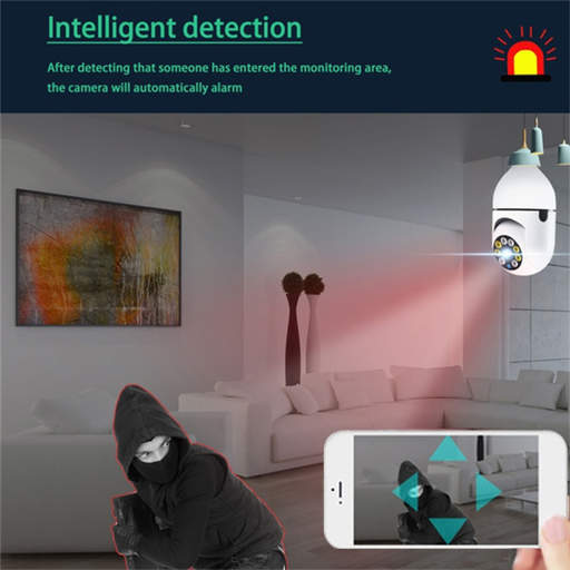a person holding a cell phone in front of a camera that says intelligent detection