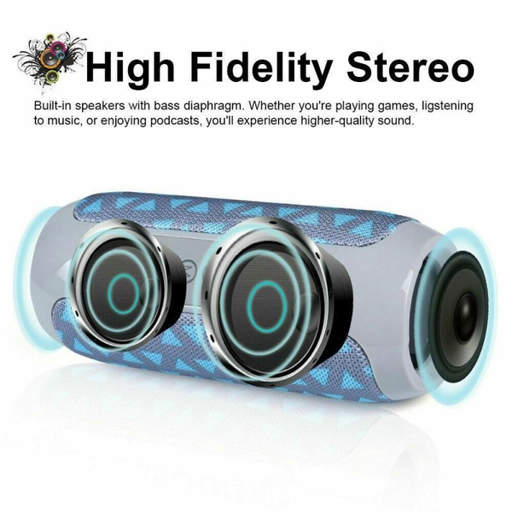 a picture of a speaker that says high fidelity stereo